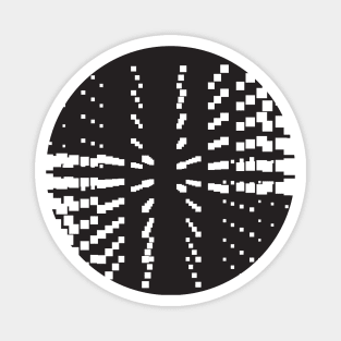 Galaxy geometric black and white Magnet